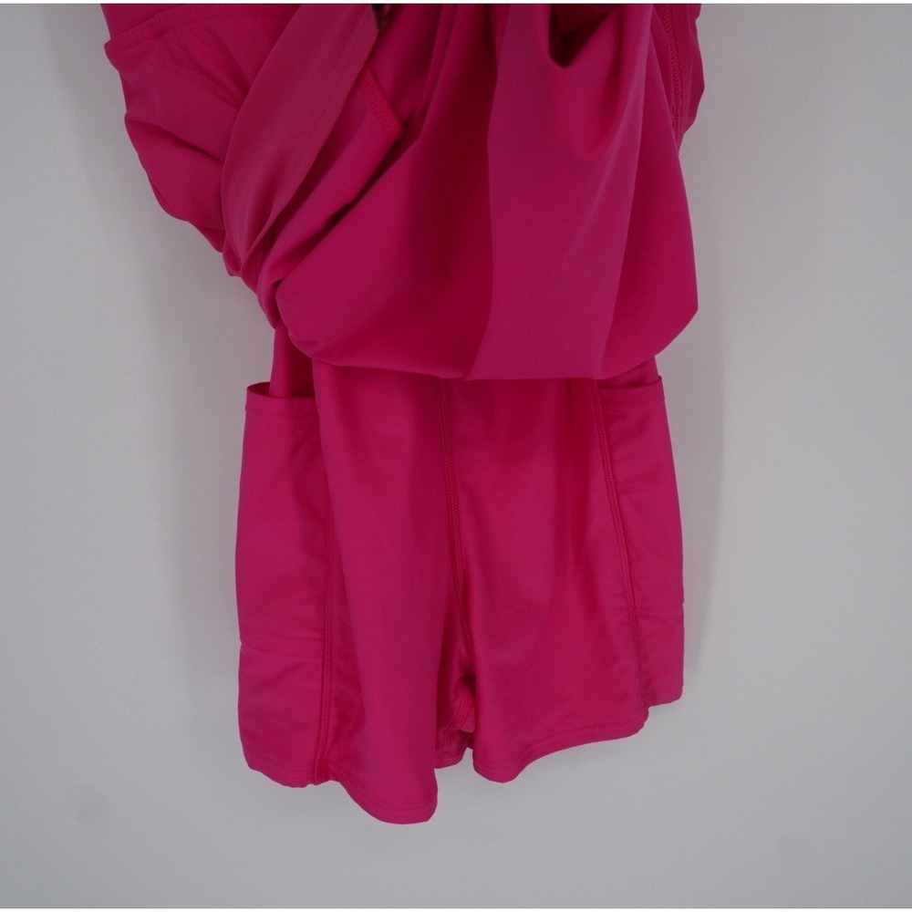 Lands End Womens Tummy Control Square Neck Swim Dress Attached Shorts Size 8 - Picture 7 of 16
